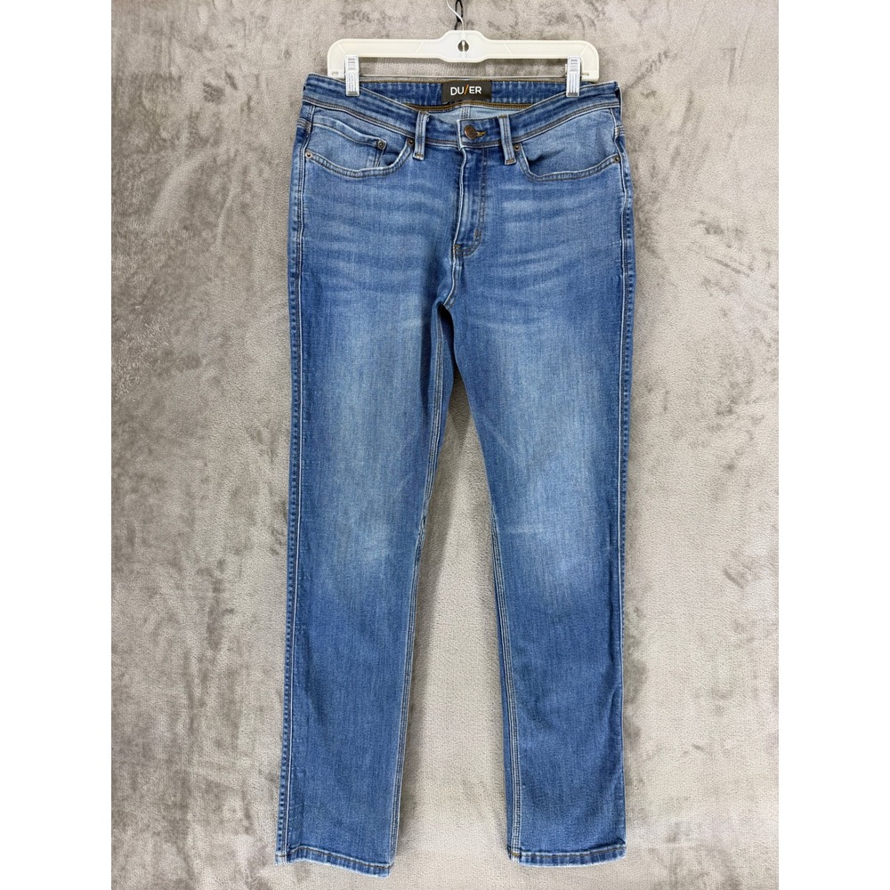 DU/ER Performance Denim Slim Straight Jeans Mens 32x32 Blue MFGS4603